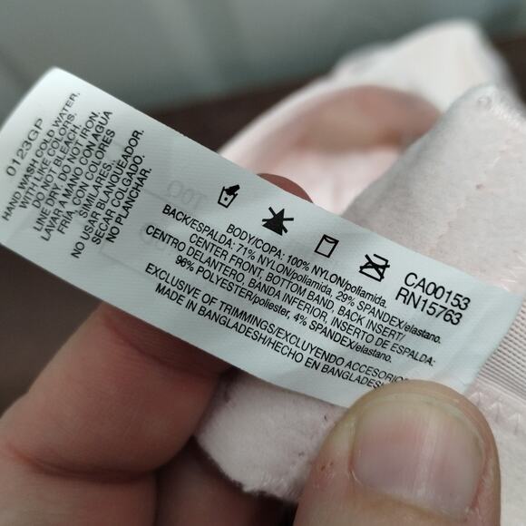 Playtex NWT Size 48D Pink Bounce Control Wicking Mesh Neckline Wirefree Bra 4221 - Picture 6 of 8